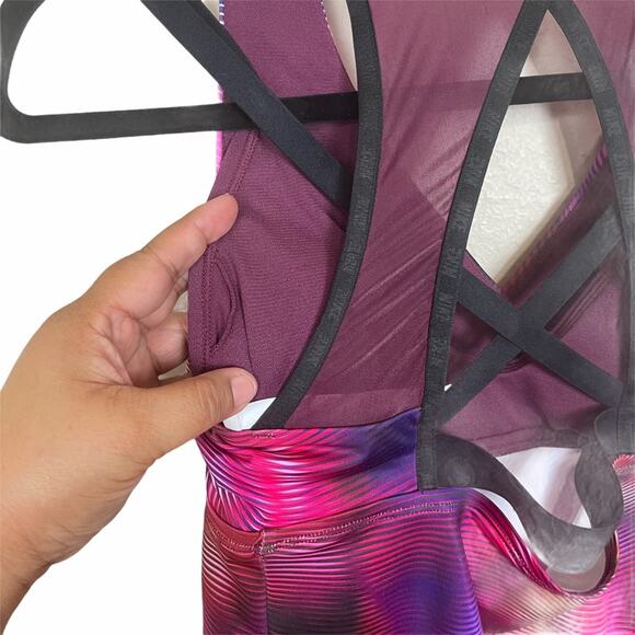 Nike Shift Layered Cross Back Tankini Multi Small - Picture 6 of 9